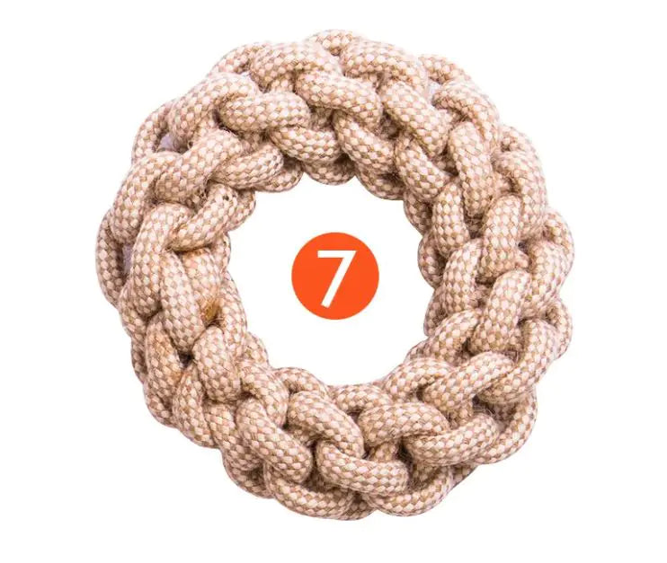 Cotton & Hemp Organic Tough Rope Dog Toy Chew Set - Sustainable & Natural