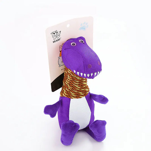 Dinosaur Dog Toy with Sound and Chew Features - Bandit's Pick!
