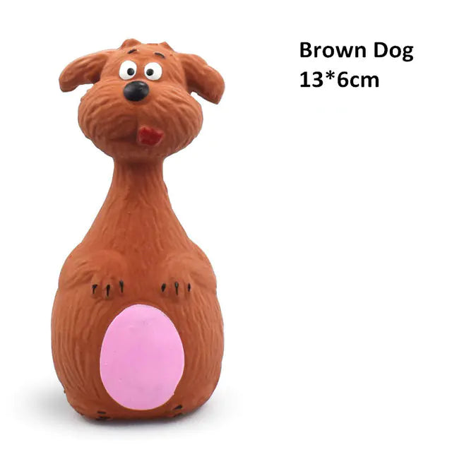 Cute Cartoon Toys with Dog Voice!  Latex Bite-Resistant Dog Toy