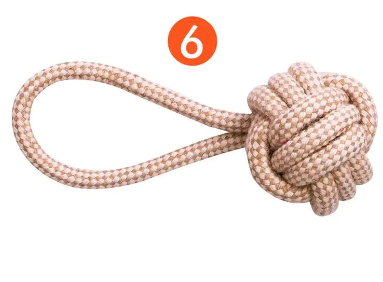 Cotton & Hemp Organic Tough Rope Dog Toy Chew Set - Sustainable & Natural