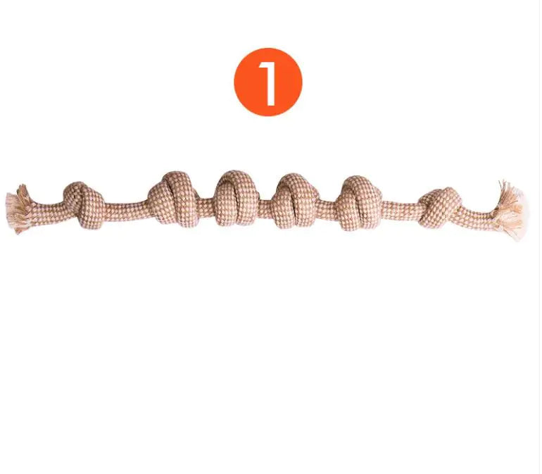 Cotton & Hemp Organic Tough Rope Dog Toy Chew Set - Sustainable & Natural
