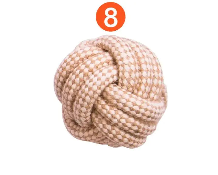Cotton & Hemp Organic Tough Rope Dog Toy Chew Set - Sustainable & Natural