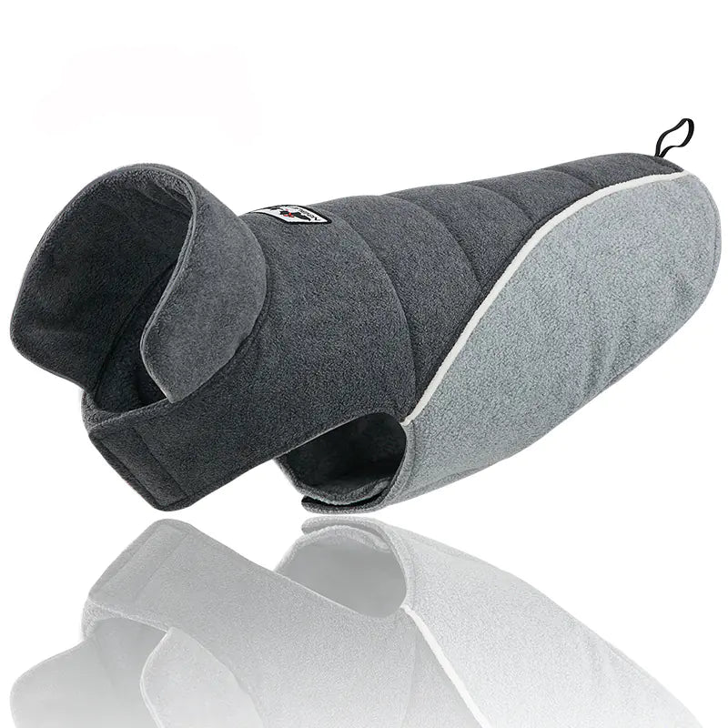 Reversible Fleece Dog Coat for Winter Warmth - Bullet's Pick!