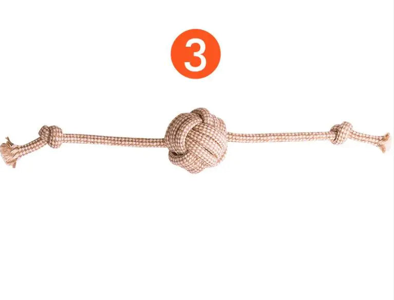 Cotton & Hemp Organic Tough Rope Dog Toy Chew Set - Sustainable & Natural