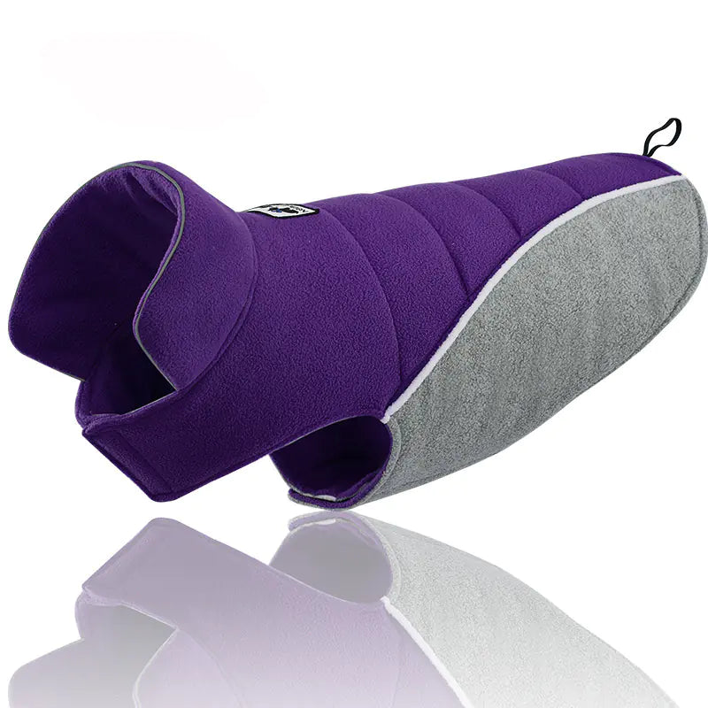 Reversible Fleece Dog Coat for Winter Warmth - Bullet's Pick!