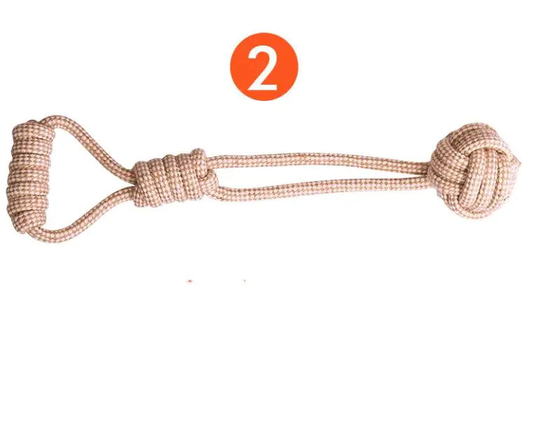 Cotton & Hemp Organic Tough Rope Dog Toy Chew Set - Sustainable & Natural