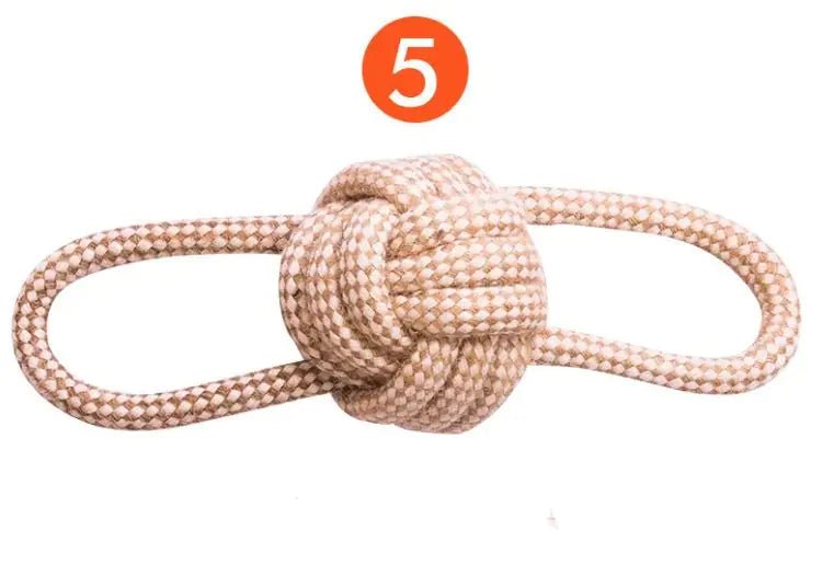 Cotton & Hemp Organic Tough Rope Dog Toy Chew Set - Sustainable & Natural
