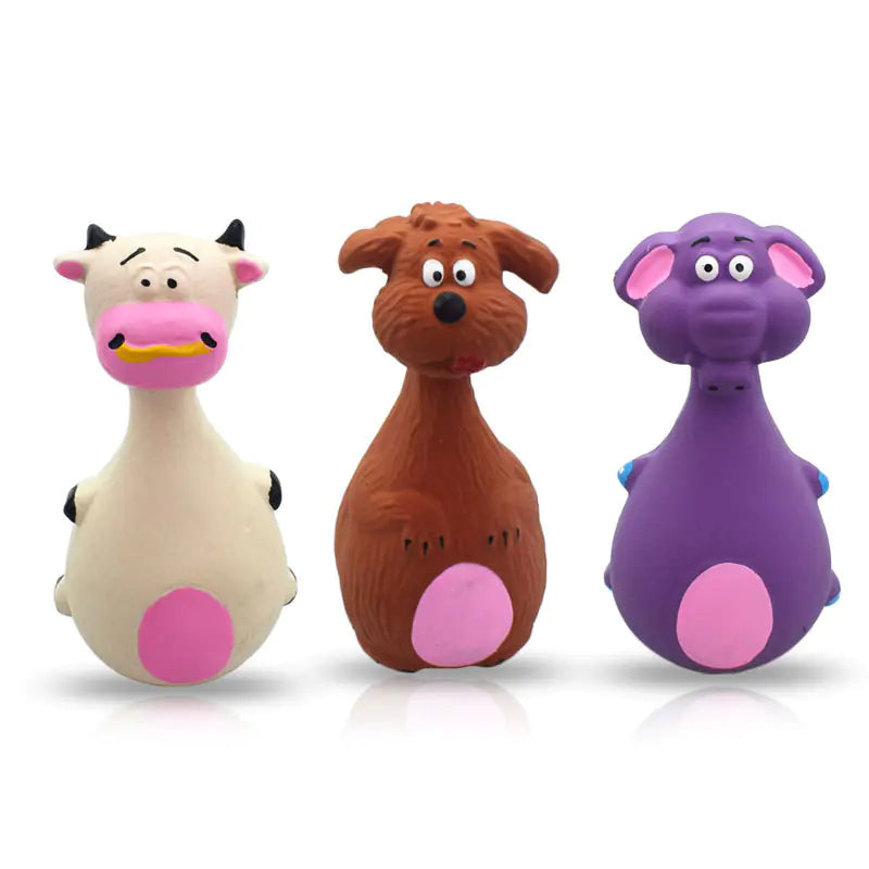 Cute Cartoon Toys with Dog Voice!  Latex Bite-Resistant Dog Toy