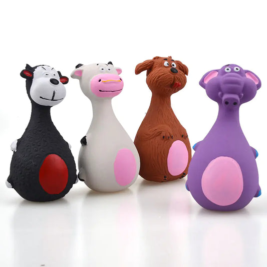 Cute Cartoon Toys with Dog Voice!  Latex Bite-Resistant Dog Toy