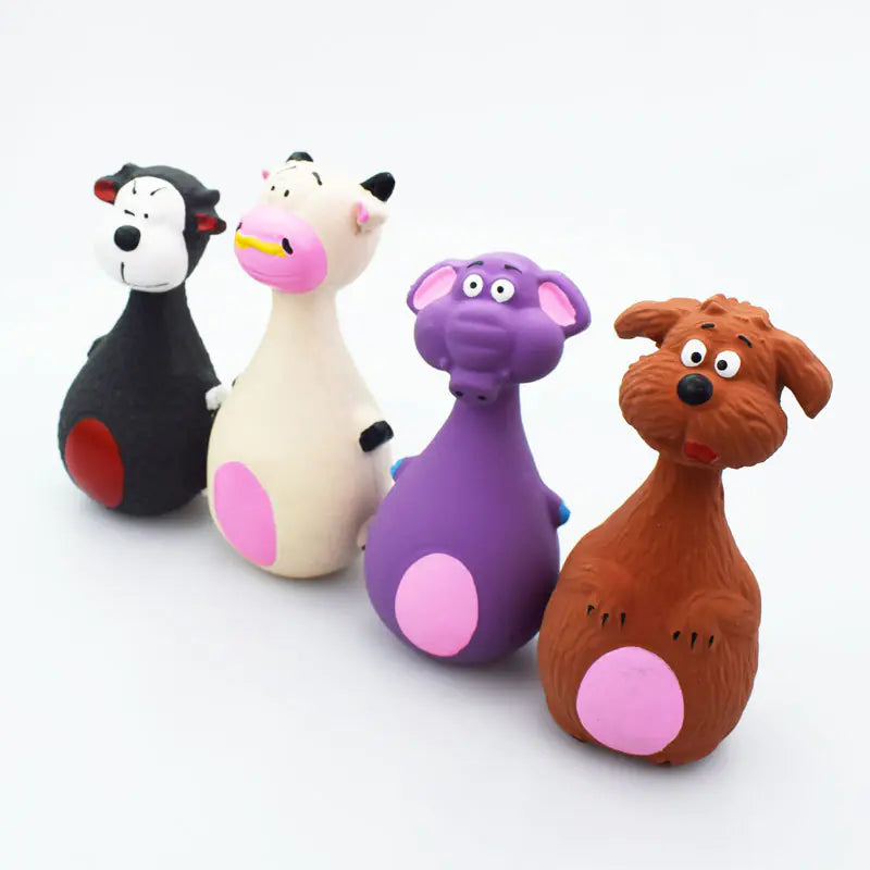 Cute Cartoon Toys with Dog Voice!  Latex Bite-Resistant Dog Toy