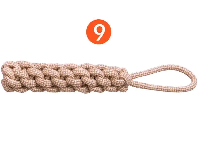 Cotton & Hemp Organic Tough Rope Dog Toy Chew Set - Sustainable & Natural